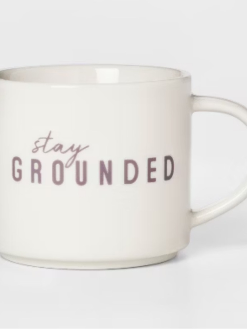 Target Limited‎ Edition “Stay Grounded” White Purple Ceramic Mug